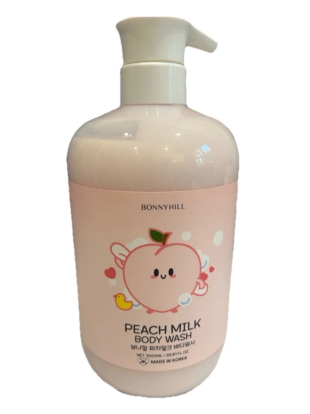 Korean Peach Milk Body Wash from Bonnyhill 33.8 fl oz/ 1000mL
